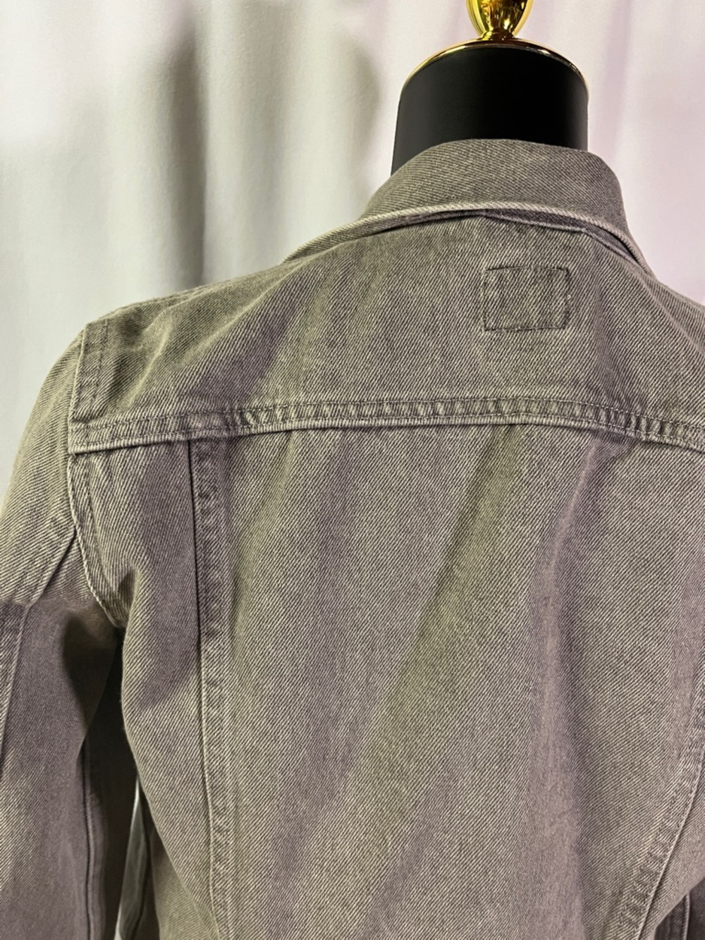 Gap Washed Grey Icon Cropped Denim Jacket - Picture 11 of 16